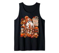 Autumn Pumpkin Spice Coffee Ghost Funny Halloween Tank Top