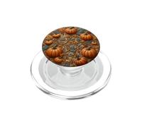 Autumn Pumpkin Vine Botanical Fall Leaves Pattern Art Retro PopSockets PopGrip for MagSafe