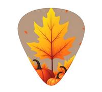 Autumn Pumpkins Guitar Picks Gift Set - 12 Smooth Durable Plectrums For Acoustic, Electric & Bass Guitar, Perfect Present For Guitar Lovers & Musicians