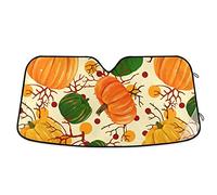 Autumn Pumpkins Thanskgiving Flag Auto Car Front Window Sunshade Windshield Foldable Vehicle Blocker Visor L