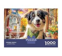 Autumn Puppies 1000 Pieces Precise Interlocking Puppy at Sink Jigsaw for Teens Digital Detox Travel Friendly Puzzle Stay at Home Fun 52x38cm/1000pcs