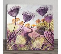 Autumn Purples Ceramic Picture Tile Artwork By Judith Yates Hanging Wall Art Home Décor