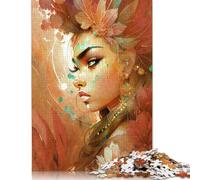 Autumn Queen Jigsaw Puzzles Puzzles for Adults Kids. 1000 Pieces Impossible Challenge Toy Educational Games Home Decoration for Adults& Kids Age 14 Years Up 1000pcs (38x26cm)