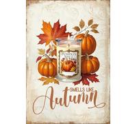 Autumn Quote Prints - Pumpkin Prints - Fall Decor - Autumnal Decor - Pumpkin Wall Art - Pumpkin Spice Season - Cosy Prints Metal Tin Sign Autumn Rustic House Wall Decor 8x12inch