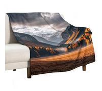 Autumn Rainy in The Valley Blanket, Soft Flannel Fleece Blankets Quick-Dry, Lightweight Throw Blanket for Couch, Bed, Office & Travel, Ideal Gift for Family & Friends, 50"x60"