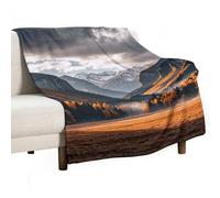 Autumn Rainy in The Valley Blanket, Soft Flannel Fleece Blankets Quick-Dry, Lightweight Throw Blanket for Couch, Bed, Office & Travel, Ideal Gift for Family & Friends, 50"x70"