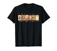 Autumn Reading Stamps Book Lover Library Fall Value Graphic T-Shirt