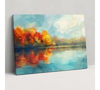 Autumn Reflections Wall Art - Impressionism, Home Decoration, Impressionism, Canvas, 28" x 20"
