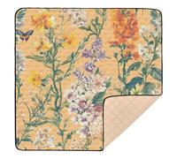 Autumn Retro Floral Colorful Rustic1 Soft Thick Baby Gym & Activity Mat for Indoor Outdoor Comfortable Activity Gym Mat for Baby Toddler Infant, 50'' x 50''