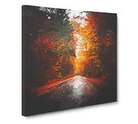 Autumn Road in Austria Canvas Print | Gallery Wrapped 30mm Frame Wall Art | 20x20 inches | Ready to Hang | Abstract Landscape Picture | Living Room Bedroom Lounge Office