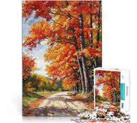 Autumn Roadteenagers 1000 Pieces Puzzle Help the brain exercise addictive toys to cultivate patience Home Decoration Toys 38x26cm