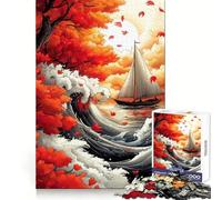 Autumn Sailboat Journey for Adults 1000 Piece Jigsaw Puzzle Logic Practice Peaceful Recreation Clean Edges Lovely Gift (50X75CM)