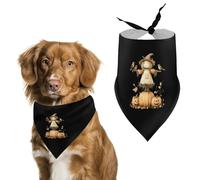 Autumn Scarecrow Pumpkins Funny Dog Bandanas Adjustable Triangle Pet Scarf Bib for Small Medium Large Cute Pets Supplies