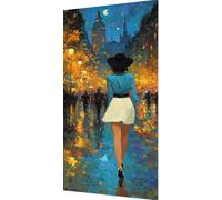 Autumn Scenery Diamond Art Woman Diamond Painting Kits, 5D Crystal Art Kits for Adults Kids DIY Full Round Drill Gem Dots Embroidery Paintings Crafts Picture, Home Wall Decor Gifts 100x200cm c4-14db