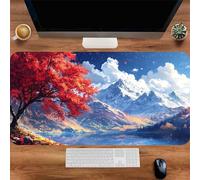 Autumn Scenery Large Gaming Mouse Pad, 1500x800x3mm Extended gaming mouse mat XXL improved Precision and Speed Mousemat with Stitched Edges, Desk Mat for Keyboard and Mouses