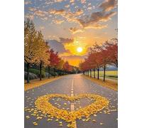 Autumn Scenery Sunset Jigsaw Puzzles for Adults 100 Pieces Educational Toys Challenging Game 100 Piece Puzzles for Adults for The Whole for Women Gifts for Men