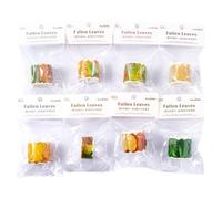 Autumn Scrapbook Tape 8 Rolls Faux Leaf Craft Supplies | Decorative Scrapbook Stickers for Thanksgiving Party Planners Card Making Album Borders Notebooks