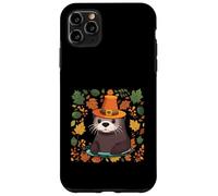 Autumn Sea Otter Thanksgiving Pilgrim Costume Fall Leaves Case for iPhone 11 Pro Max