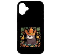 Autumn Sea Otter Thanksgiving Pilgrim Costume Fall Leaves Case for iPhone 16 Plus