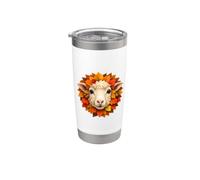 Autumn Sheep with Fall Leaves Stainless Steel Insulated Tumbler