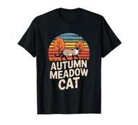 Autumn Siamese Cat Retro Field T-Shirt