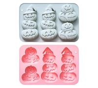Autumn Silicone Chocolate Molds - Halloween Silicone Mold Pumpkin Face Sugar Craft Candy Baking Moulds, Fall Theme Baking Making Tools for Thanksgiving Day Harvest D I Y Candy Jelly Cake Decoration