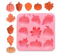 Autumn Silicone Chocolate Molds, Pumpkin Silicone Mold, Harvest Theme Pumpkin Maple Leaf Acorns for Autumn Harvest, Thanksgiving DIY Candy Jelly Cake Decoration Molds
