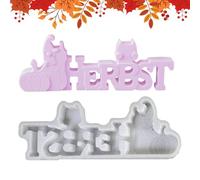 Autumn Silicone Molds - Resin Elf Moulds Easy Release Autumn Letters Silicone Molds for Moulding | For Scented Soap and Home Crafts