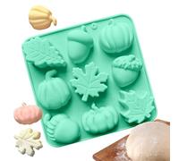 Autumn Silicone Mould | Fall Leaves Silicone Mold | 9 Compartments Chocolate Mould | Pumpkin, Pine Cones, Maple Leaves, Non Stick Easy Release Mini Silicones Mold for Thanksgiving, Halloween