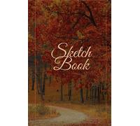Autumn Sketch Book, Heavyweight, 6" x 9", Black, 100 Sheets: Cuaderno de bocetos de otoño, pasta dura, 6" x 9", negro, 100 hojas