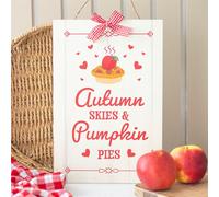 Autumn Skies & Pumpkin Pies Hanging Sign
