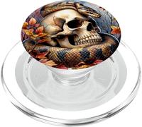 Autumn Snake With Skull Watercolor Art PopSockets PopGrip for MagSafe