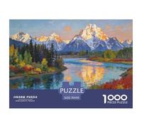 Autumn Snow Mountain Valley Jigsaw Puzzles for Adults Interesting Puzzle Game 1000 Pieces Impossible Puzzle Home Decoration Gifts 70x50cm/1000pcs
