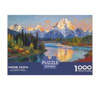 Autumn Snow Mountain Valley Jigsaw Puzzles for Adults Interesting Puzzles 1000 Piece Educational Games for Adults Gifts 38x26cm/1000pcs