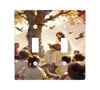 Autumn Spiritual Light Switch Cover Plates/Outlet Covers, Fall Serenity Design for Wall Decor, Thermoplastic Wall Plates, Standard Size Double Toggle