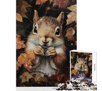 Autumn Squirrel Charm- Jigsaw Puzzle for Adults 1000 Pieces Secret Santa Gifts Home Decoration Home Decoration Toys for 14+ Puzzle Game Offered size 38x52cm