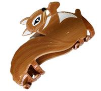 Autumn Squirrel Shape Hair Clip, Cute Cartoon Animal Shape Fall Leaves Hair Jaw Clamp, Colorful Acrylic Claw Clips For Women