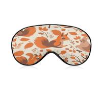 Autumn Squirrel Sleep Mask Light Block-Out Eye Mask for Side Sleeper Pressure-Free Soft Night Blindfold with Adjustable Strap Breathable Sleep Eye Cover for Travel