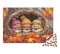 Autumn Squirrel Trio 1000 Piece Jigsaw Puzzle for Family Concentration Training Secret Santa Gift Party Puzzle Game 100% Recycled 70x50cm/1000pcs