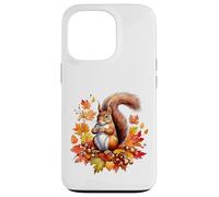 Autumn Squirrel Woodland Pet Fall Leaf Acorns Thanksgiving Case for iPhone 13 Pro