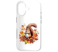 Autumn Squirrel Woodland Pet Fall Leaf Acorns Thanksgiving Case for iPhone 17
