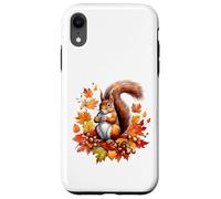 Autumn Squirrel Woodland Pet Fall Leaf Acorns Thanksgiving Case for iPhone XR