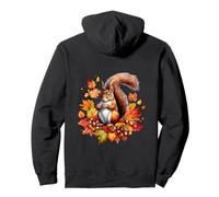Autumn Squirrel Woodland Pet Fall Leaf Acorns Thanksgiving Pullover Hoodie