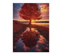 Autumn Sunset Reflections Jigsaw Puzzle for Adults, 500 PCS