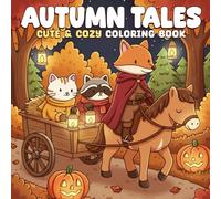 Autumn Tales Coloring Book: Fall Cuties Coloring Pages with Cozy Forest Animals, Pumpkin Harvest Scenes, and Cozy Vibes for Kids & Adults to Relax
