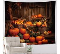 Autumn Tapestry Wall Hanging Thanksgiving Theme Extra Large Tapestry Fabric Wall Hangings Art 3D Print Tapestries for Bedroom Living Room Home Decor 220x260 cm a/1219
