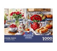 Autumn Tea Time Scene Durable Cardboard Fun Interactive Game, Perfect for Improving Thinking Skills And Concentration 38x26cm/1000pcs
