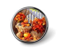 Autumn Thanksgiving Button Pin Round Metal Lapel Pins Badges Classic Cute Brooche Pin Personalized Pinback Button Badges Novelty Funny Enamel Pins for Backpacks Jackets Bags