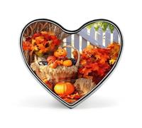 Autumn Thanksgiving Lapel Pin Elegant Heart Shape Brooch Badge Funny Personalized Pinback Button Badge Fashion Cute Heart Brooch Pins for Bag Jacket Clothes Accessories