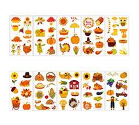 Autumn Thanksgiving Temporary Tattoos for Boys,Girls,Kids,10 Sheets Fall Harvest Pumpkin Turkey Tattoo Stickers for Children's Stick on Tattoos Autumn Thanksgiving Theme Party Bag Filler